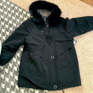 Fleet Street Parka (Removable) Hooded Coat XL Black Winter Outdoor